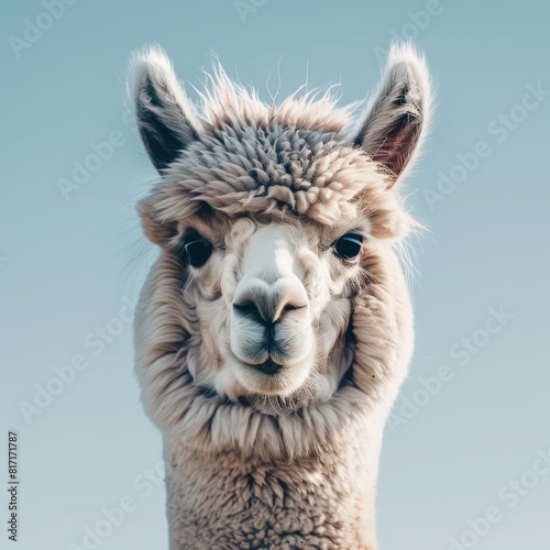 alpaca image on a natural scenery 