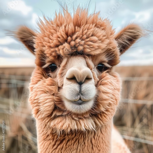 alpaca image on a natural scenery