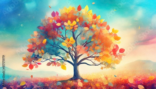 autumn landscape with tree © Frantisek