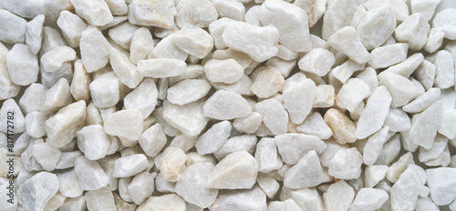 White marble pebbles texture, marble chips for landscaping pebbles samples