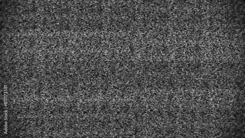 tv screen noise glitch effect. Glitch static white noise television . Tv no signal. Noise overlay texture pattern.