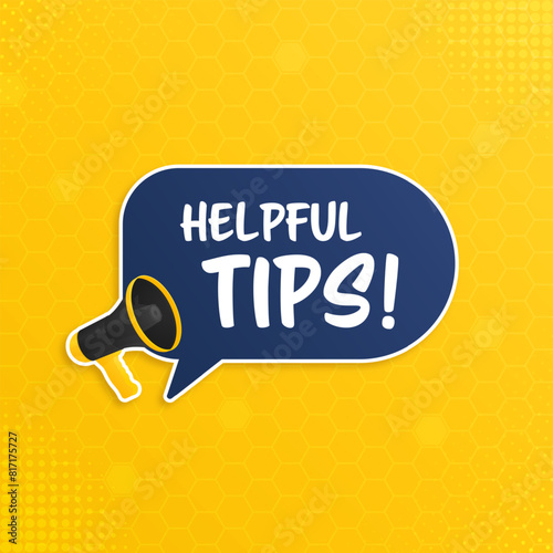 Helpful tip composition with flat design