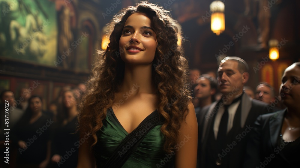 portrait of a woman in a nightclub