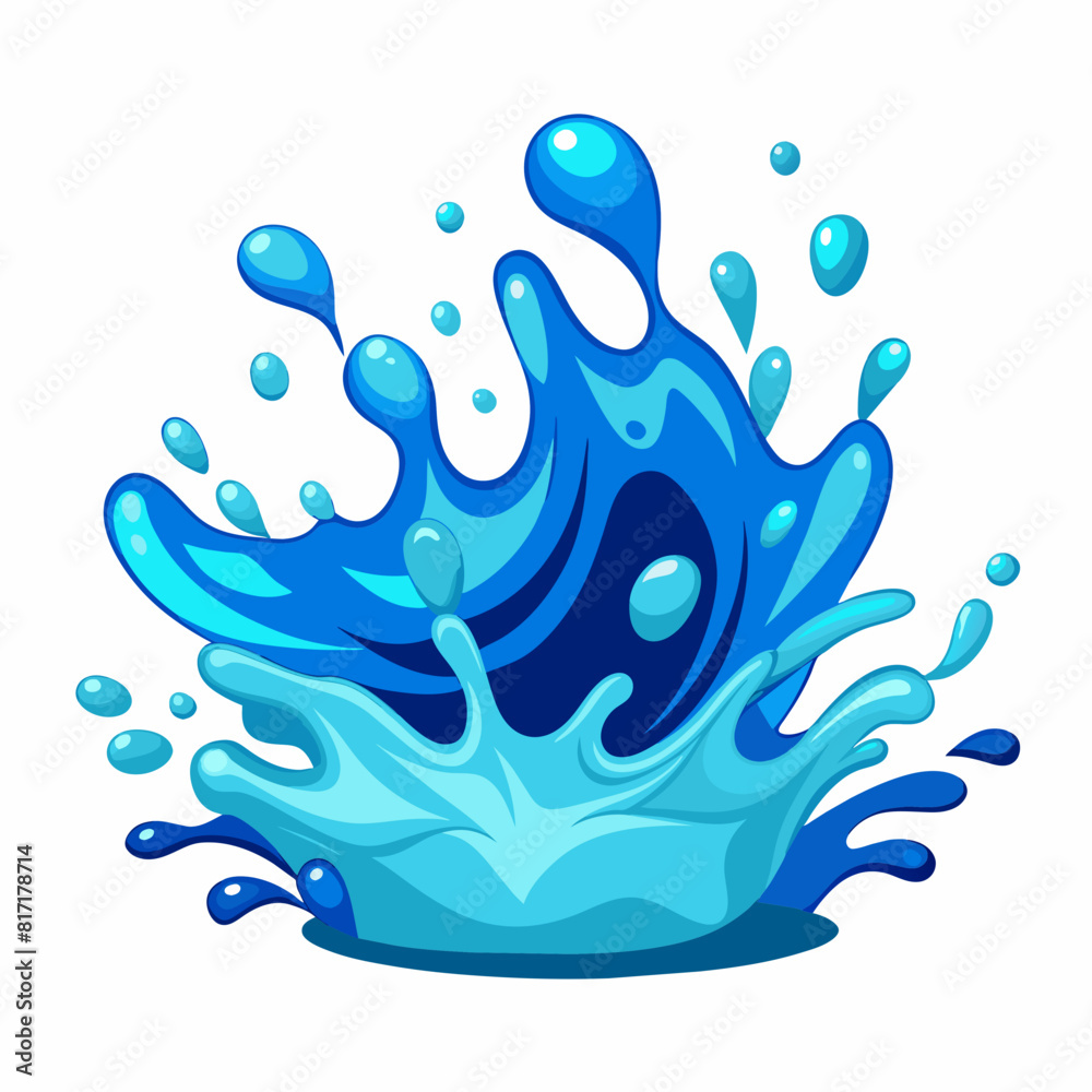 Freshwater splash vector illustration