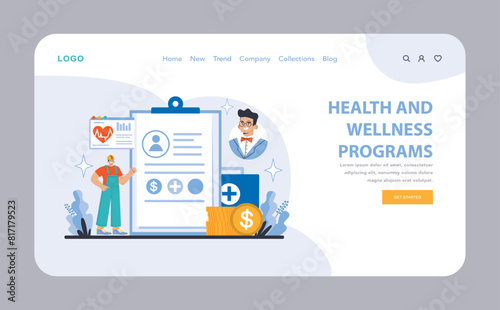 Management and support concept. Flat vector illustration.