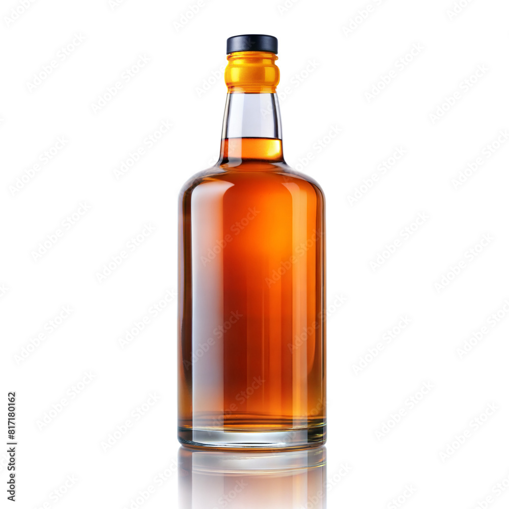 Bottle of Whiskey on Transparent Background Bottle of Whiskey on Transparent Background