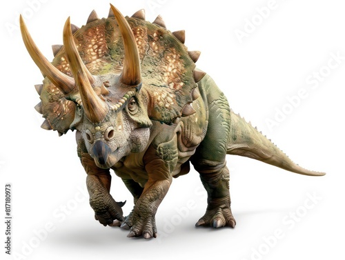 triceratops dinosaur on white background