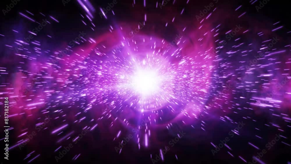 宇宙空間のワープエフェクトのループ映像 宇宙空間のワープエフェクトのループ映像