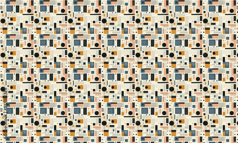 Fototapeta premium Modern unique minimal pattern design