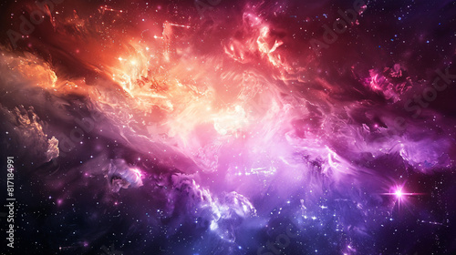  Abstract galaxy background. An abstract background resembling a galaxy with swirling colors and star-like patterns..