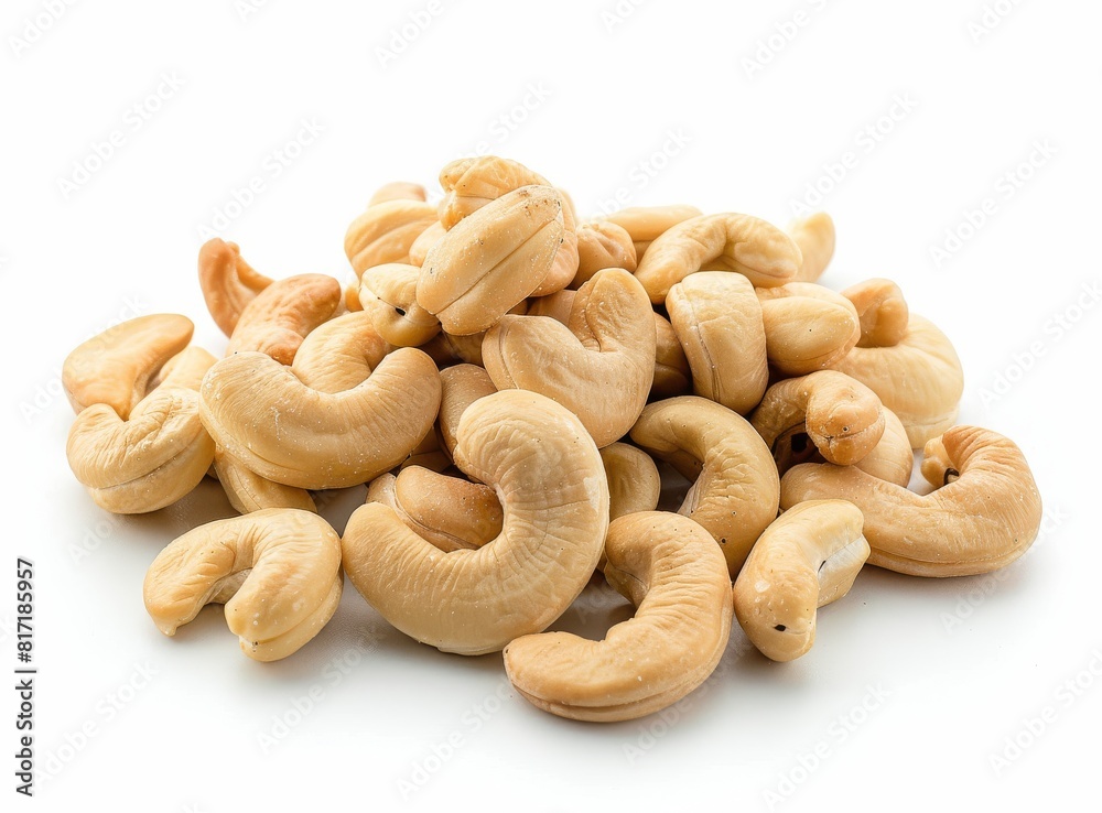 Cashew nuts isolated on white background Cashew nuts isolated on white background