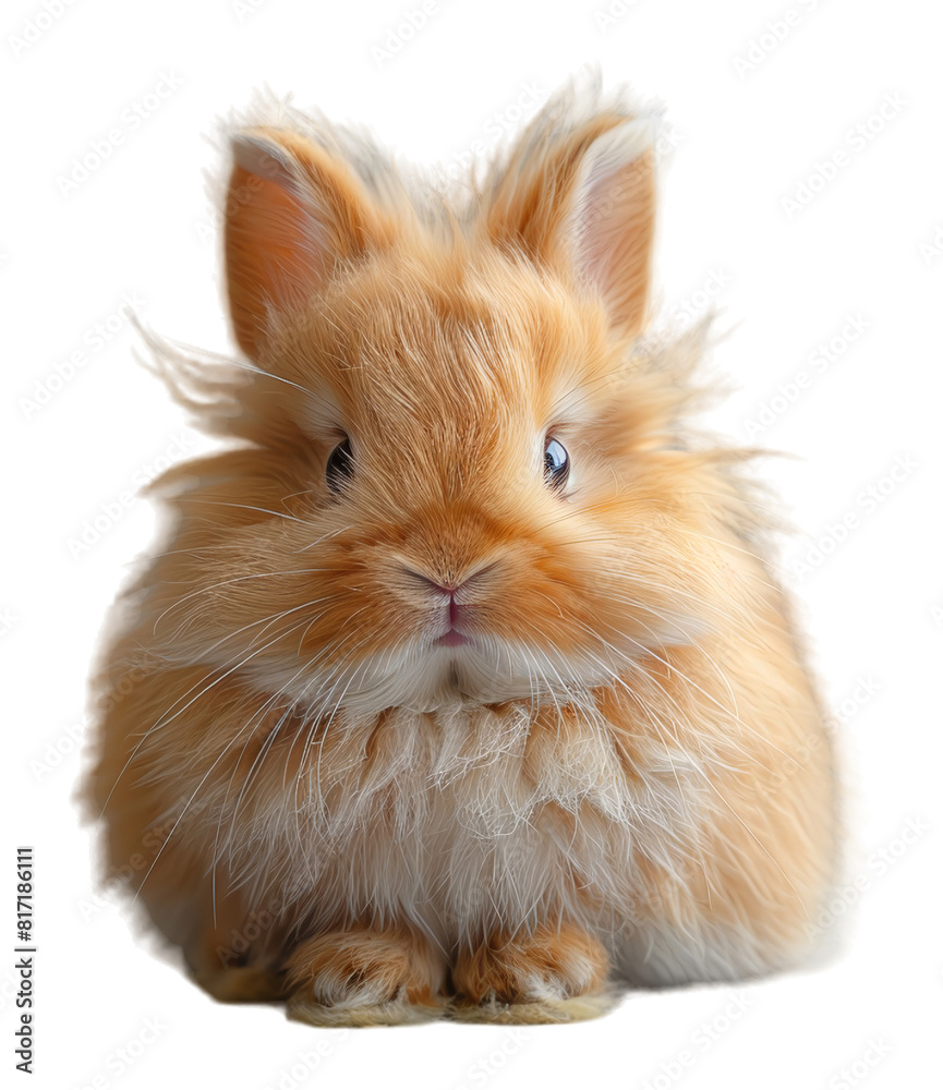 rabbit animal portrait isolated on transparent background, generated ai rabbit animal portrait isolated on transparent background, generated ai