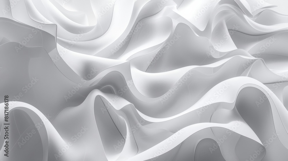 Obraz premium The image is a white background with a wave pattern
