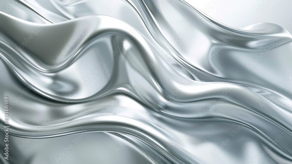 A silver fabric with a wave pattern A silver fabric with a wave pattern