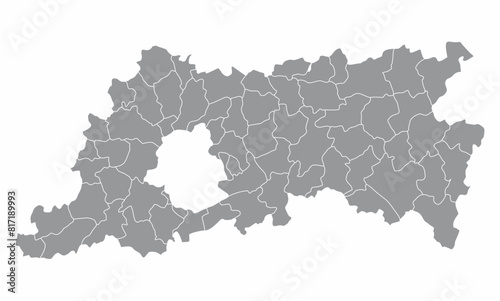 Flemish Brabant administrative map