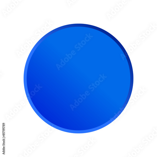 a blue round button 