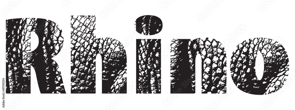 Rhino Skin Textured Lettering in Bold Style Vector Graphic Art Rhino Skin Textured Lettering in Bold Style Vector Graphic Art