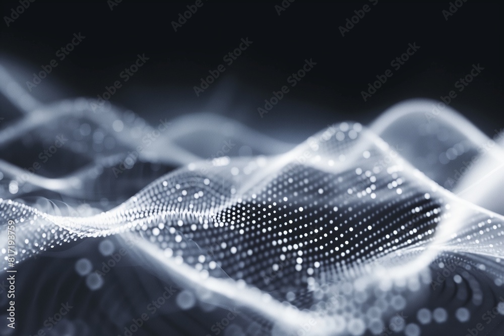 Gray and white abstract background with flowing particles. Digital future technology concept. vector illustration. Gray and white abstract background with flowing particles. Digital future technology concept. vector illustration.