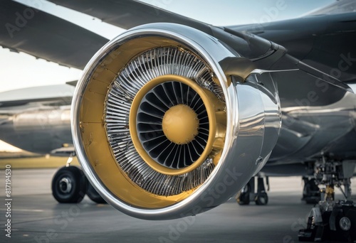 Wallpaper Mural 'circuit two engine turbofan aircraft jet aeroplane aerospace turbine metal pipe tube maintenance engineering plane detail aviation machine motor power repair transport' Torontodigital.ca