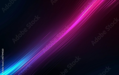 Vibrant Abstract Background with Diagonal Blue and Pink Neon Light Streaks, Perfect for Modern Graphic Designs and Stylish Presentations