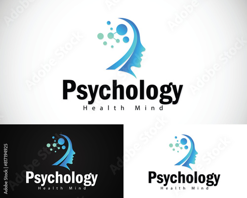 psychology logo creative design concept technology smart brain