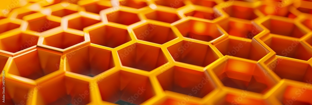 Abstract 3d gold honeycomb art photo with ample copy space for versatile design projects Abstract 3d gold honeycomb art photo with ample copy space for versatile design projects
