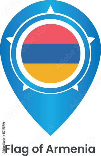 Pinpoint vector icon with Armenia national flag isolated on white background. Map pointer symbol for website, gps navigator, apps. Illustration in flat design. Location marker. Free Download Pinpoint vector icon with Armenia national flag isolated on white background. Map pointer symbol for website, gps navigator, apps. Illustration in flat design. Location marker. - GFXLoad