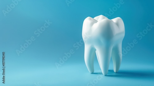 tooth on a blue background design illustration, dental health