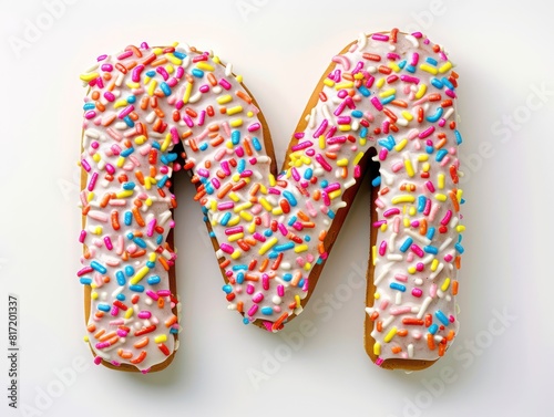 M Letter donut