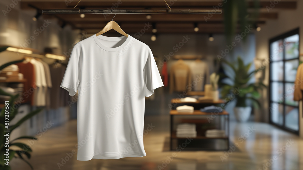 Store Trendy T Shirt Fashion Mock Up Clothes Shop Store Trendy T Shirt Fashion Mock Up Clothes Shop
