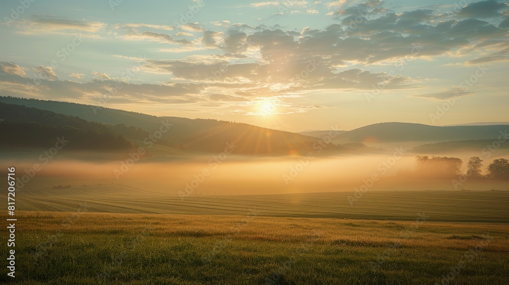 Vibrant Sunrise over Serene Landscape Vibrant Sunrise over Serene Landscape