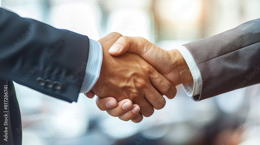 Handshake of Agreement on Urban Backdrop Handshake of Agreement on Urban Backdrop