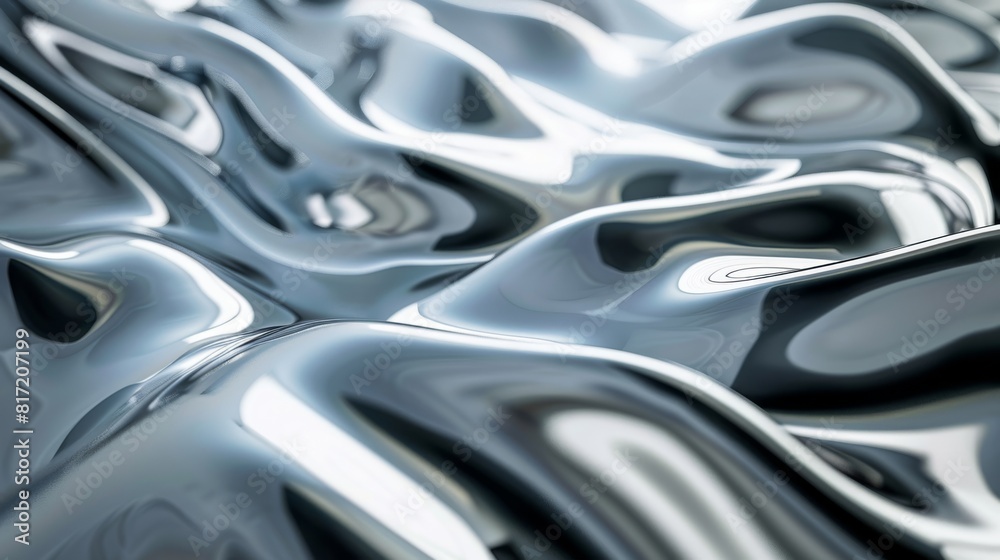 A silver fabric with a wave pattern A silver fabric with a wave pattern