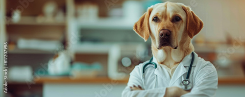  funny animals,,dog dressed in medical uniform,