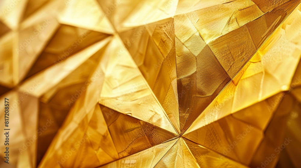 A gold and silver triangle patterned surface A gold and silver triangle patterned surface