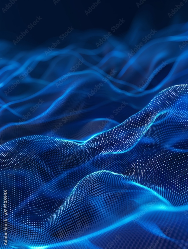 Abstract indigo tech background with digital waves Abstract indigo tech background with digital waves