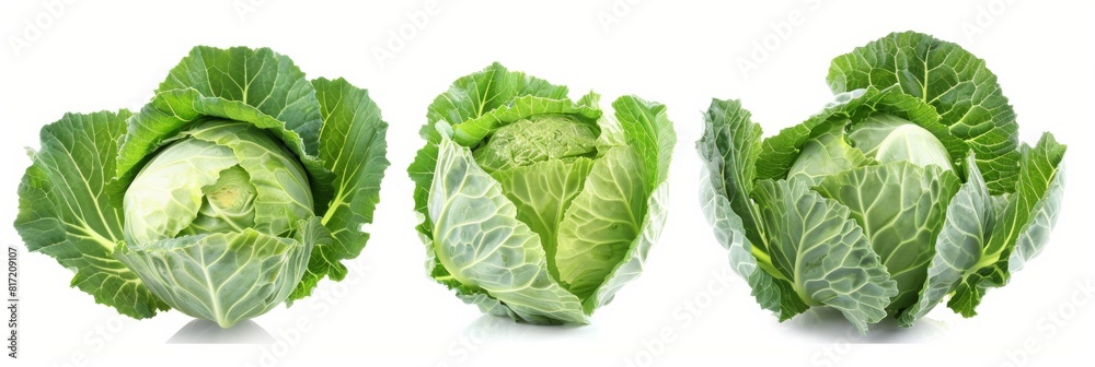 cabbage isolated on white background cabbage isolated on white background