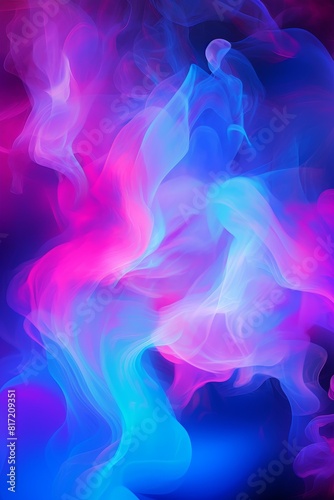 Blur neon glow background. Blue, pink, purple colors light overlay background 