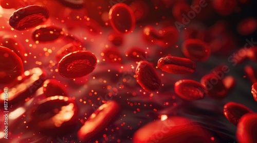 3D rendering showcasing the isolated core of red blood cells