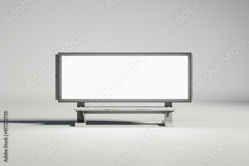 digital billboard with a white screen