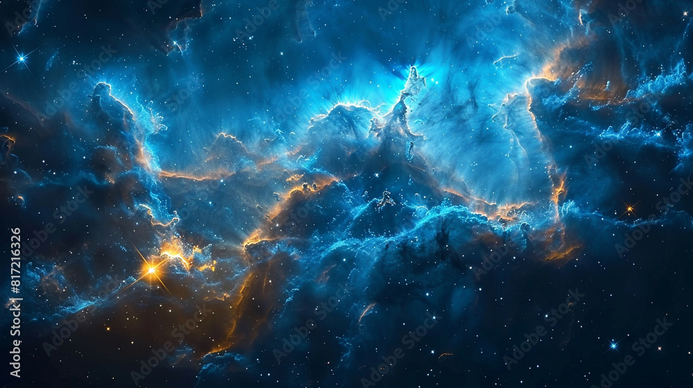 Stunning Cosmic Photo of a Nebula's Reflection Capturing the Ethereal Beauty of Space's Mystical Light and Color