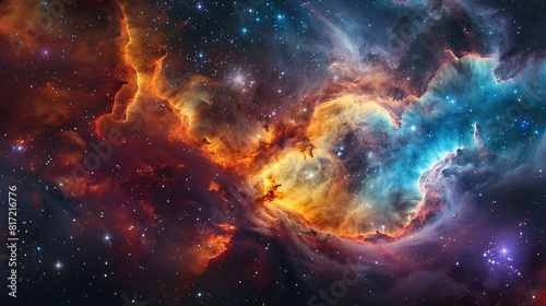 Stunning Cosmic Photo of a Nebula s Reflection Capturing the Ethereal Beauty of Space s Mystical Light and Color