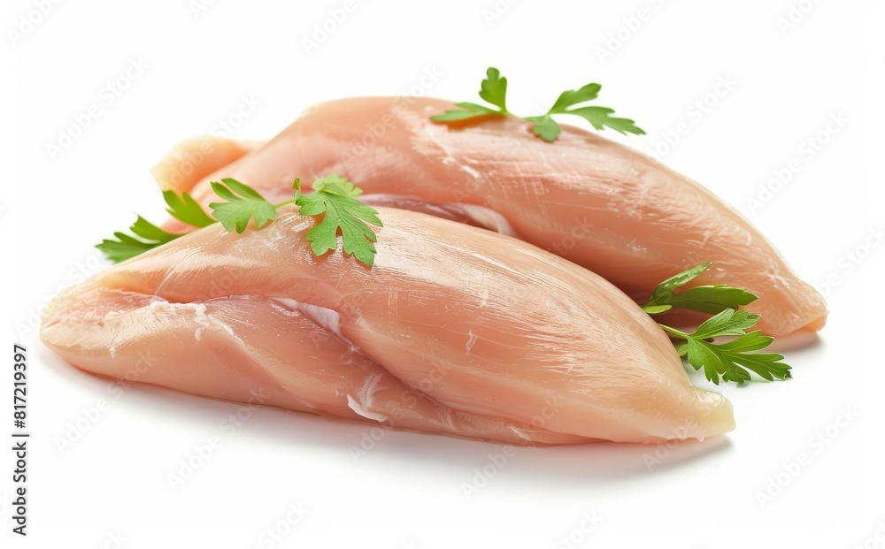 chicken meat raw isolated on white background chicken meat raw isolated on white background