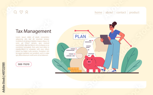 Tax optimization. Financial efficiency, budgeting and economy idea