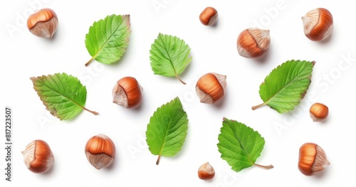 hazelnut isolated on white background