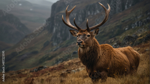 image of a deer on a mountain, macro © Harry