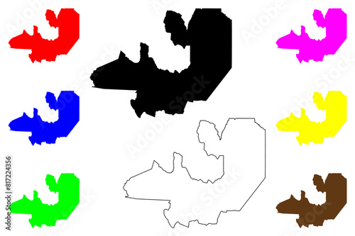 Salta (Region of Argentina, Argentine Republic, Provinces of Argentina) map vector illustration, scribble sketch Salta Province map