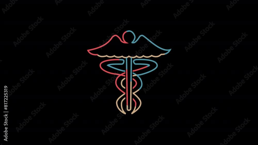 Animated Canduceus Icon With Alpha