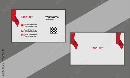 White Business Card Accents Layout