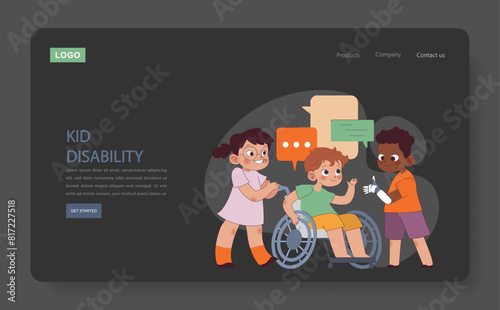 Kid Disability concept.